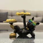 sitting bulldog with two trays - Image 3