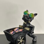 bulldog pulling a trolley