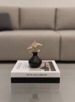 Matte Black Curved Vase