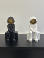 Faceless Sitting Resin Statue - Image 3