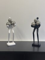 Abstract Resin Figure with Silver Balls - Image 4