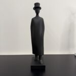 Modern Resin Man Sculpture with Cap