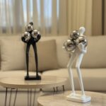 Abstract Resin Figure with Silver Balls