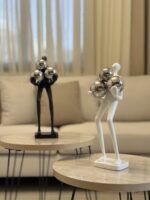 Abstract Resin Figure with Silver Balls