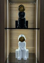 Faceless Sitting Resin Statue