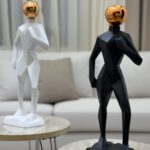 Modern Geometric Resin Statue