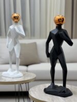 Modern Geometric Resin Statue