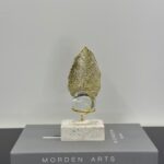 Golden Leaf Crystal Orb Decor