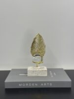 Golden Leaf Crystal Orb Decor