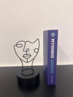 Abstract Wire Face Sculpture - Image 3