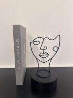 Abstract Wire Face Sculpture - Image 2