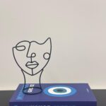 Abstract Wire Face Sculpture