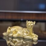 Sitting golden tiger