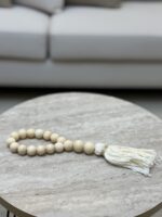 Ivory Wood Bead Tassel